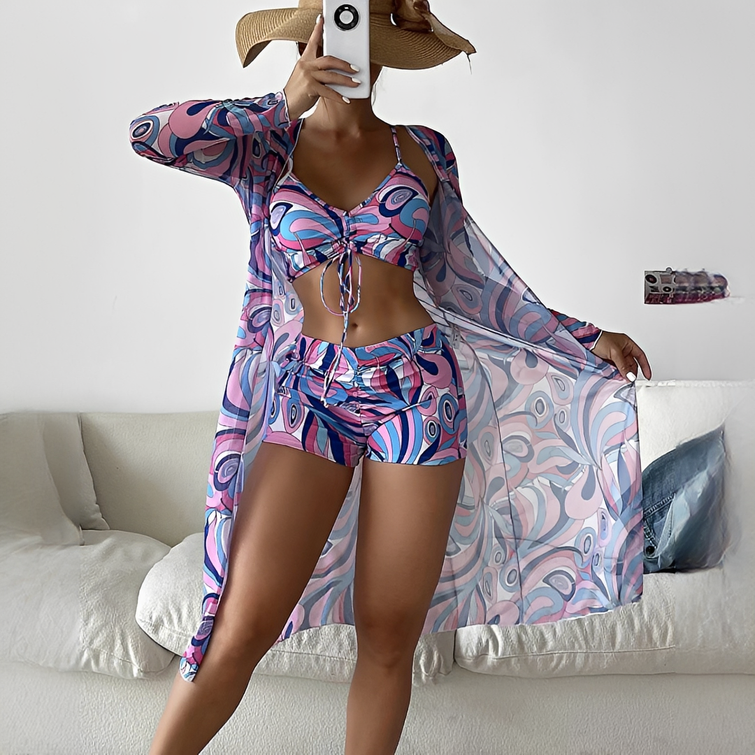 Elza - Conjunto de Bikini de Tres Piezas Moderno