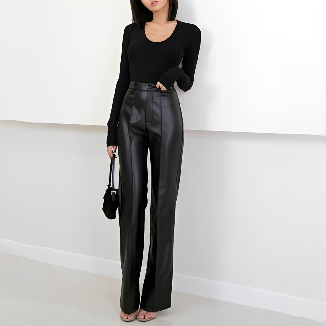 Naomi - Pantalones formales de cintura alta