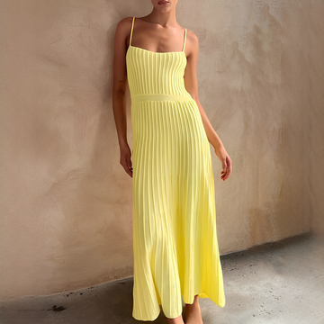 Pheobie - Vestido Midi Elegante con Plisado