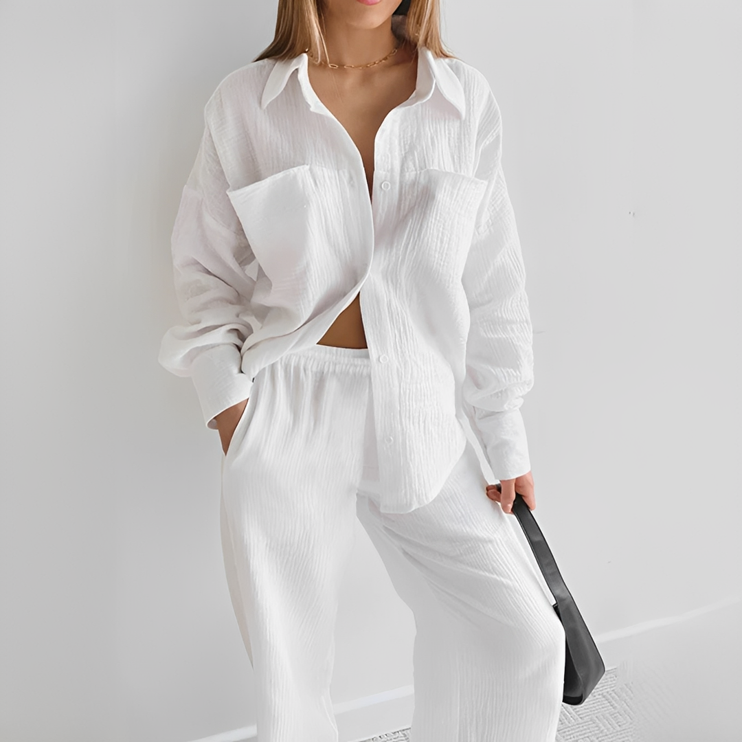 Lucille - Conjunto Casual de Dos Piezas con Pantalones