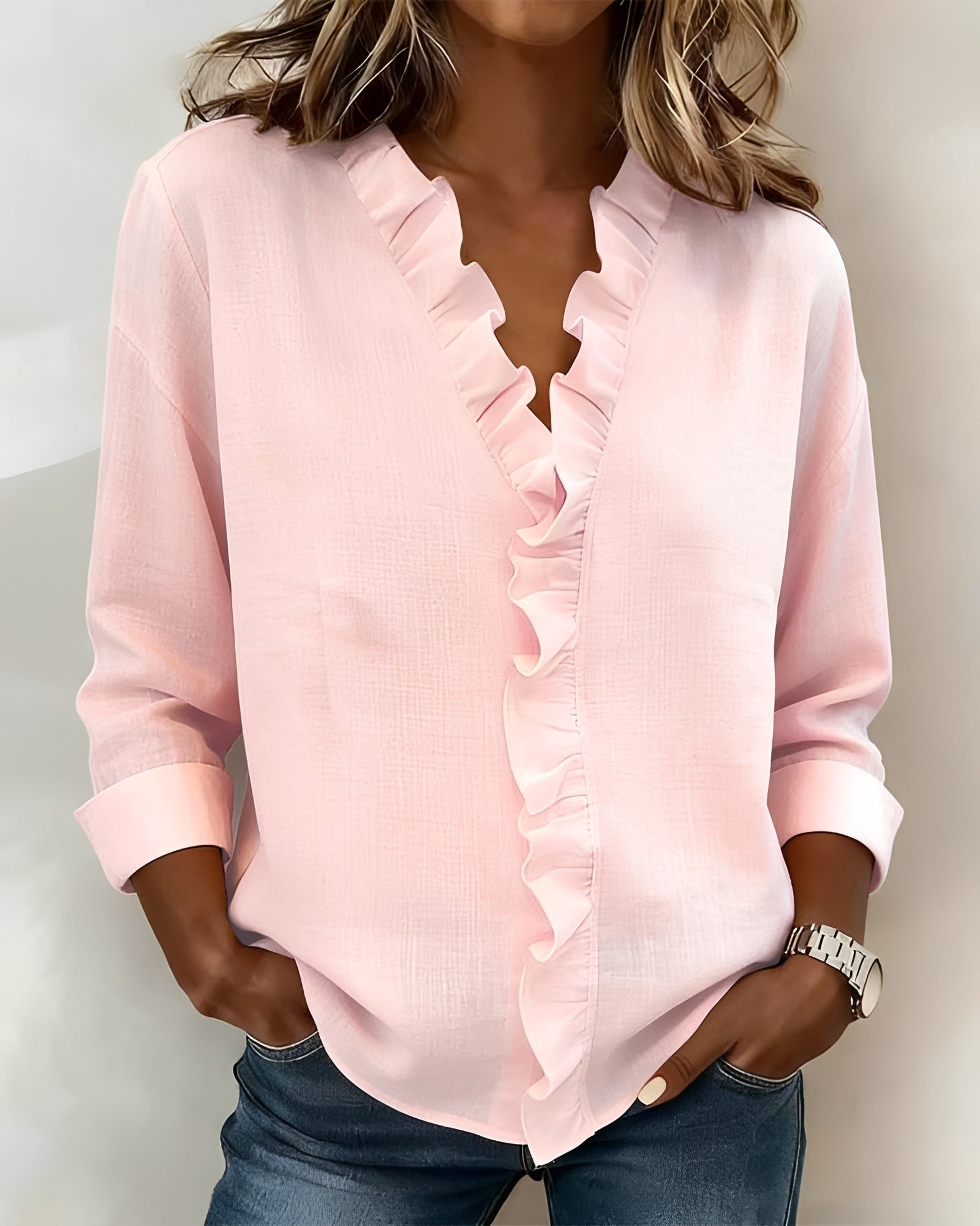 Marjorie - Blusa Elegante de Manga Larga