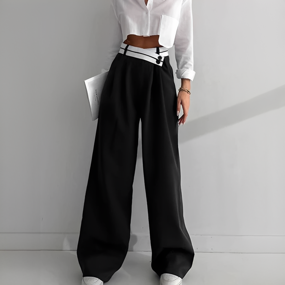 Aurilla - Pantalones elegantes de pierna ancha