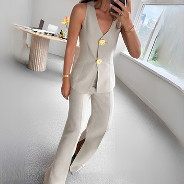 Verna - Set casual de top sin mangas y pantalones