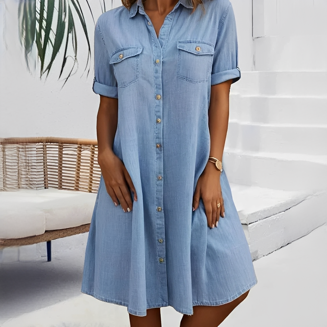 Naomi - Vestido Mini Casual con Botones