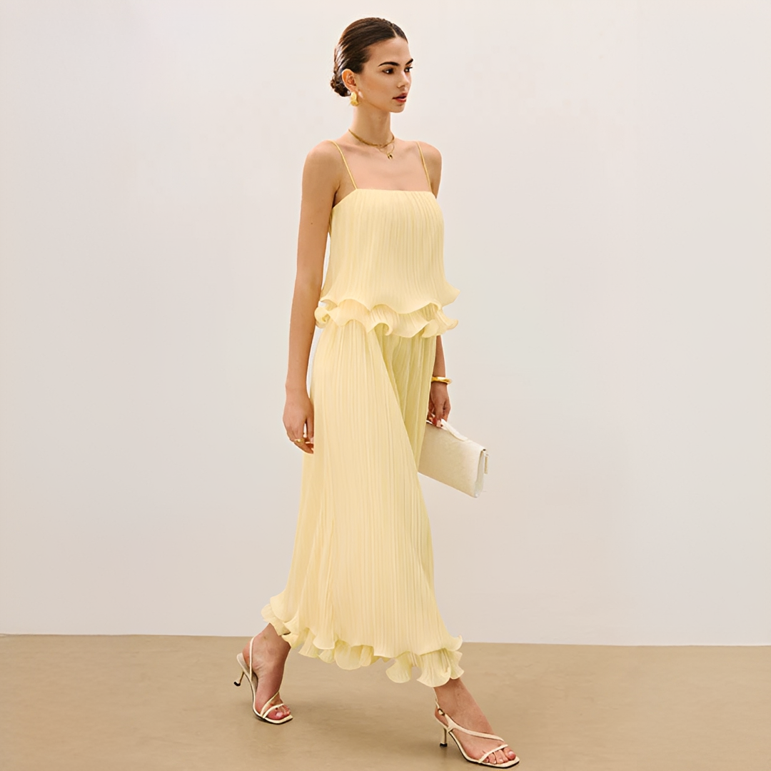 Daphne - Conjunto de Falda Elegante Plisada