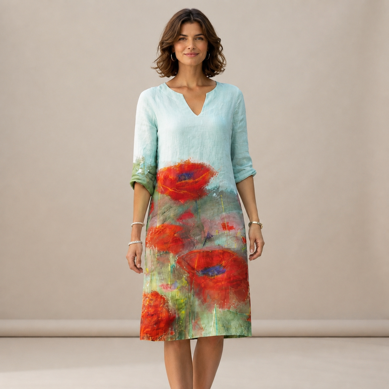 Ninna - Vestido Elegante y Fluido con Cuello en V
