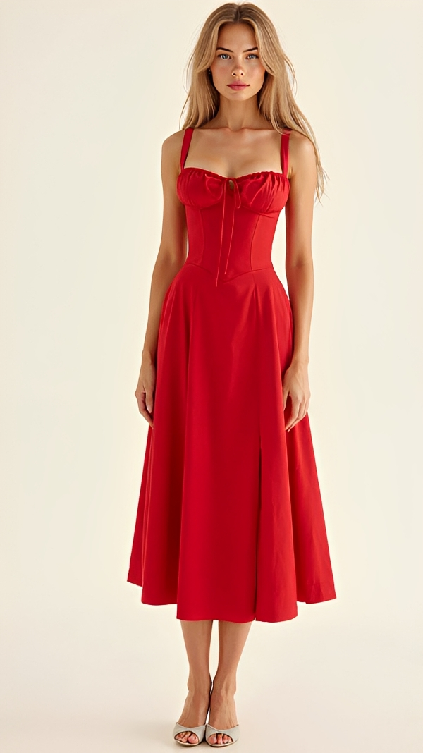 Kiana - Vestido Midi Elegante y Chic con Abertura