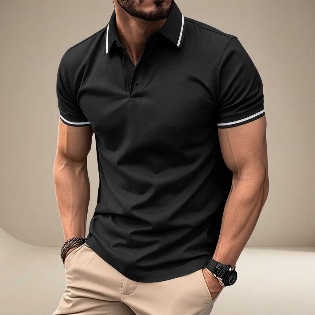 Elvan - Polo Casual con Medio Botón