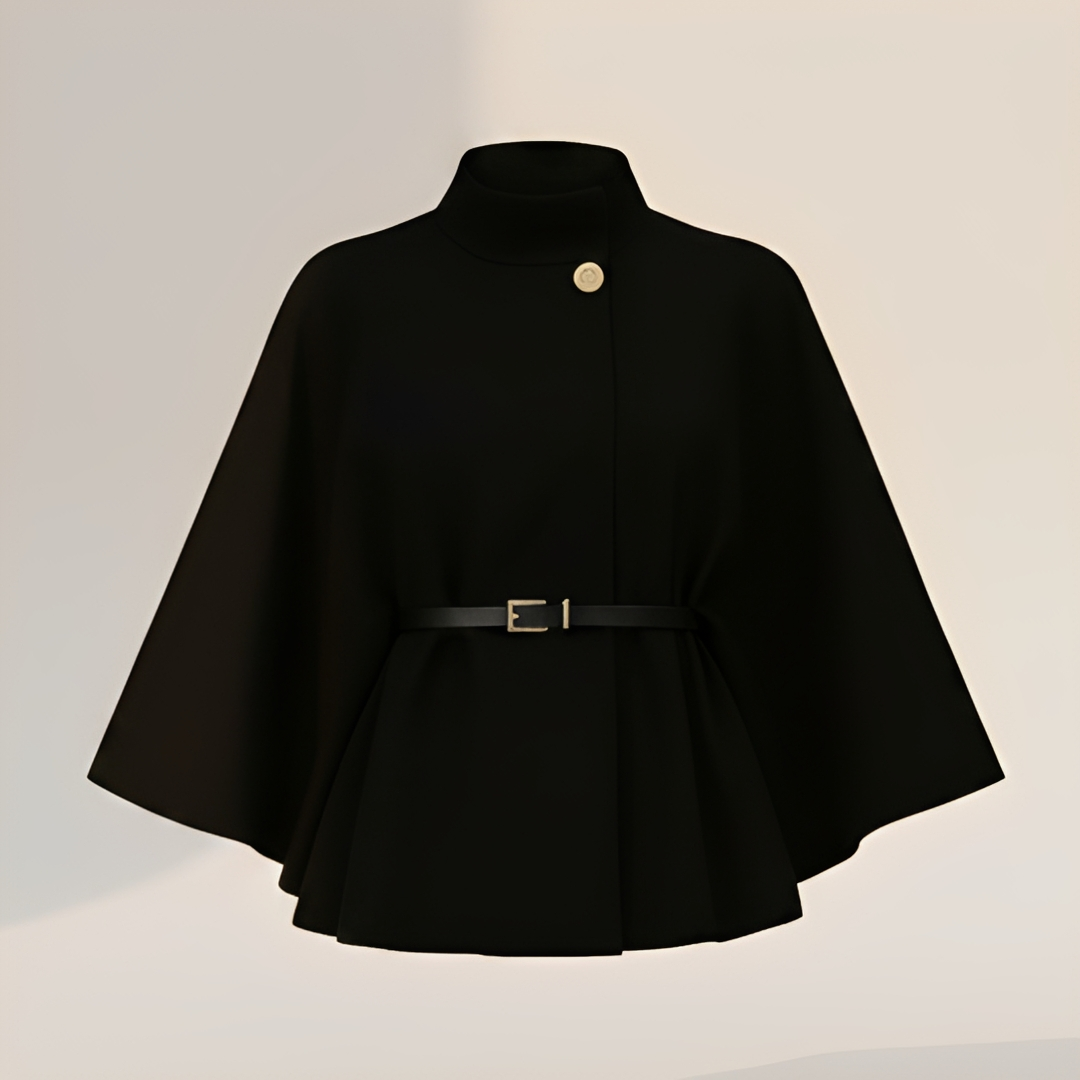 Lindsey - Chaqueta Elegante con Cinturón y Mangas Murciélago