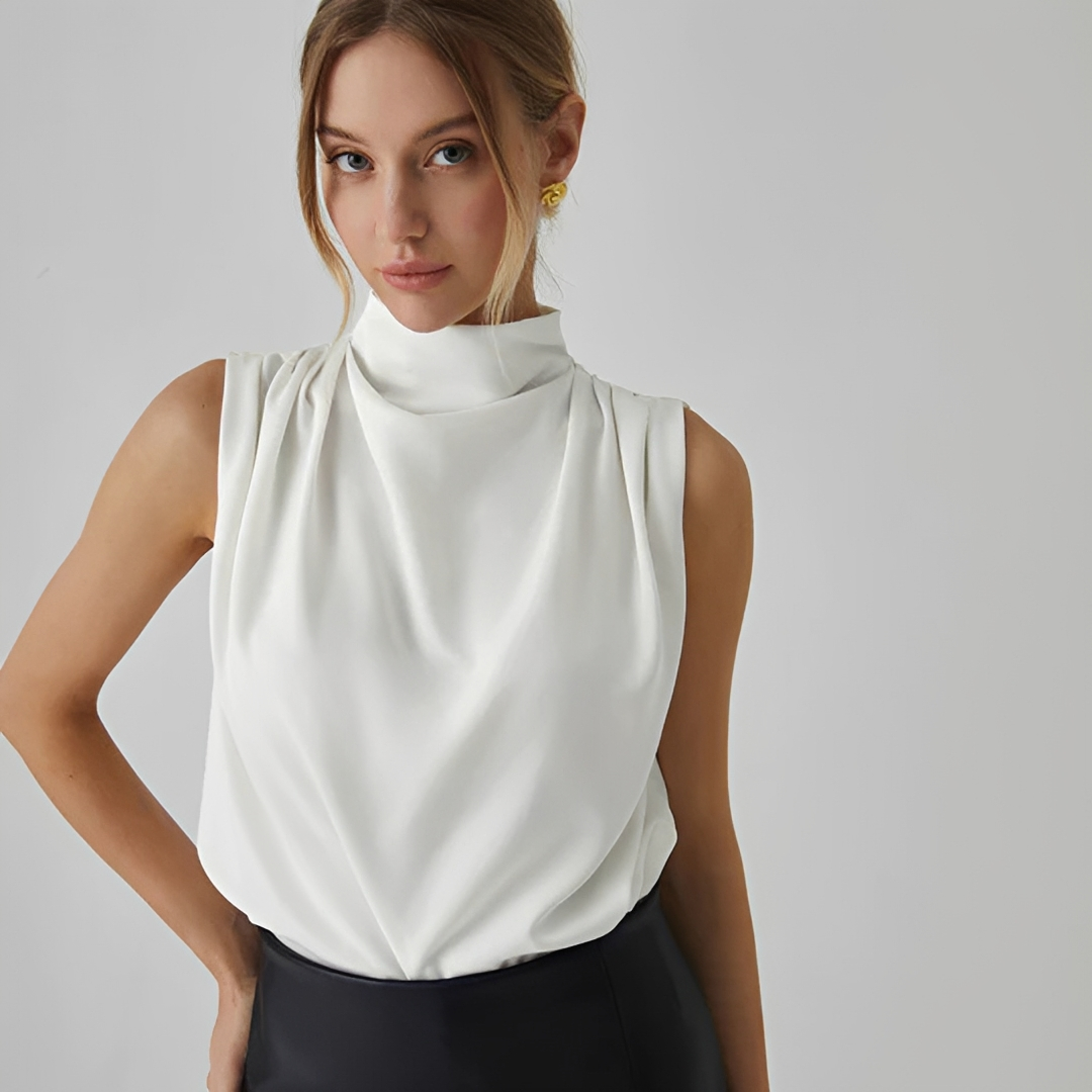 Ailani - Blusa Sin Mangas Plisada