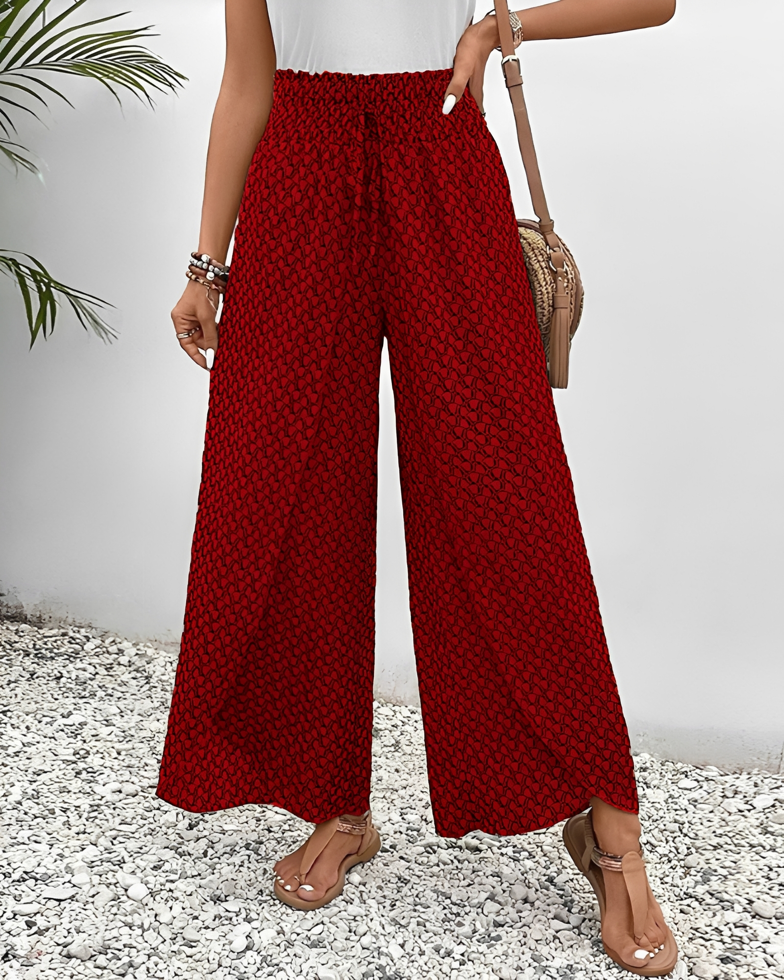 Stéphane - Pantalones Casuales Sueltos de Pierna Ancha