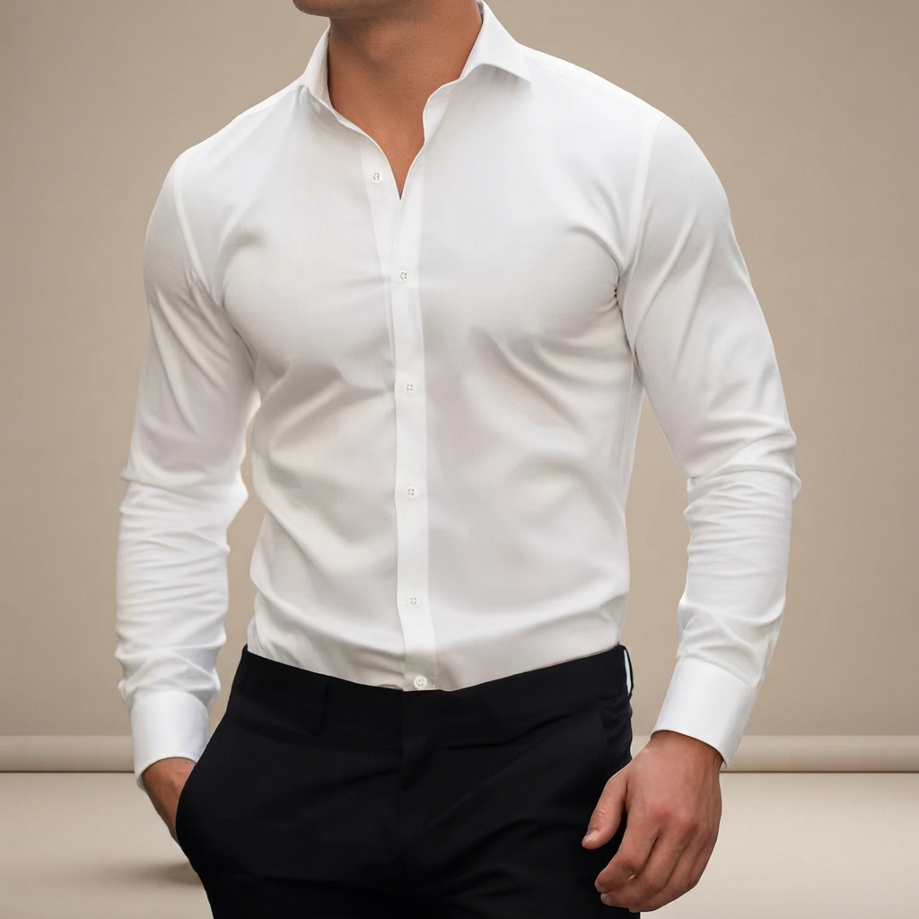 Percy - Camisa Polo de Manga Larga Casual