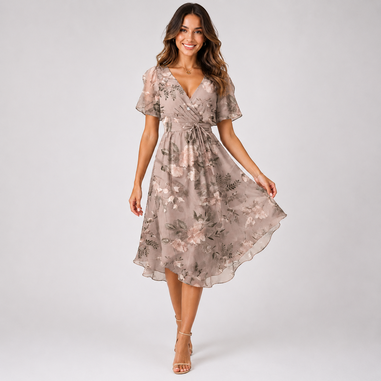 Elsinya - Vestido Midi Estiloso y Fluido