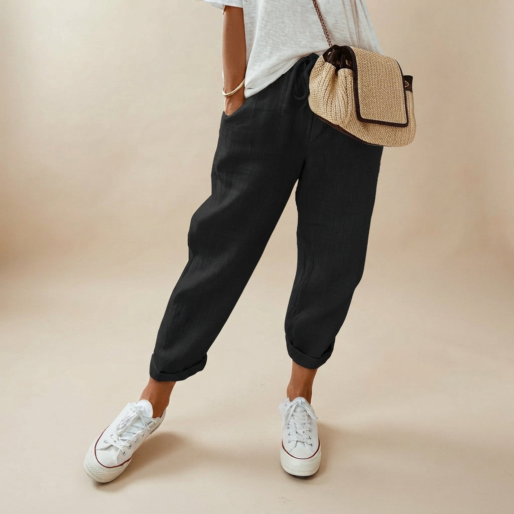Elwyn - Pantalones Transpirables con Cintura Elástica