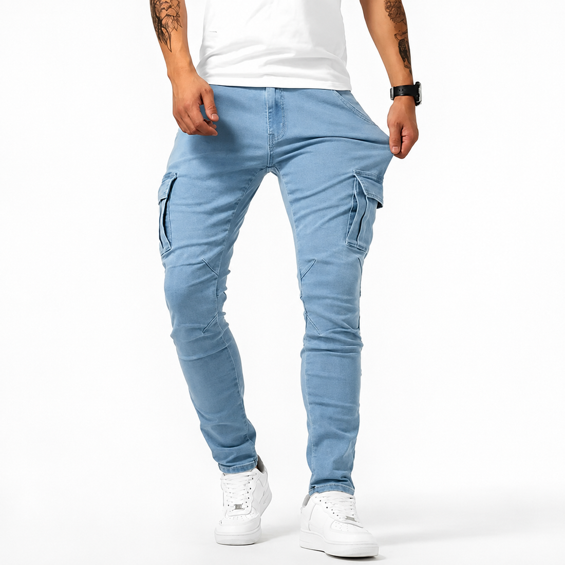 Zilton - Pantalones Cargo Ajustados Casuales