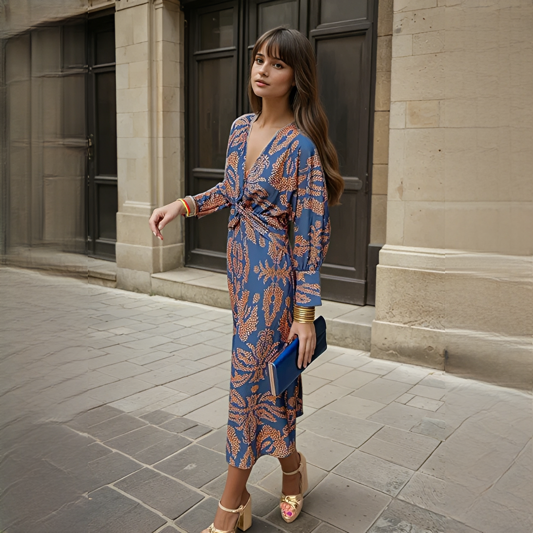 Gwynedd - Vestido Elegante con Escote en V