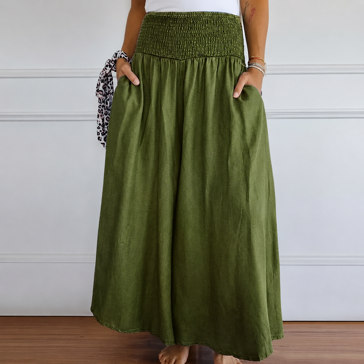 Laurine - Pantalones Casuales de Cintura Alta