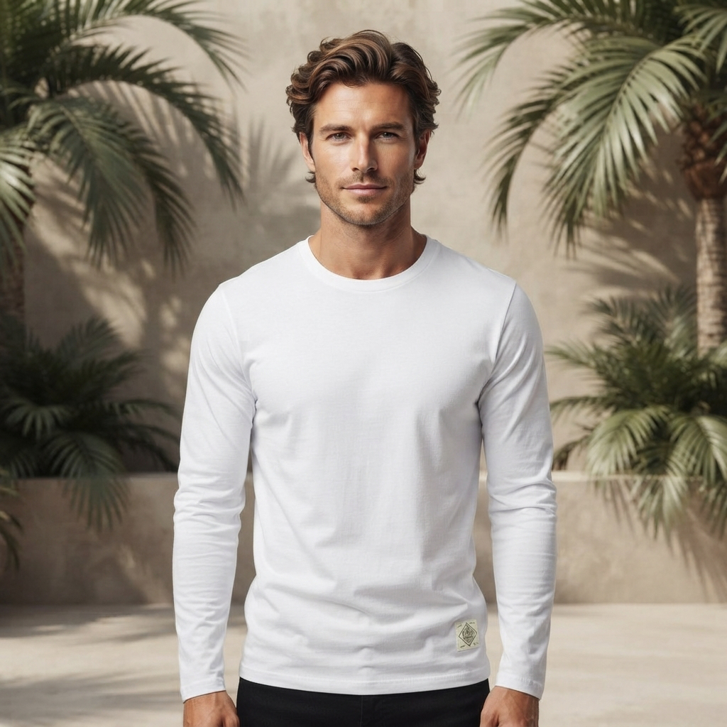 Nelson - Camiseta Casual con Cuello Redondo