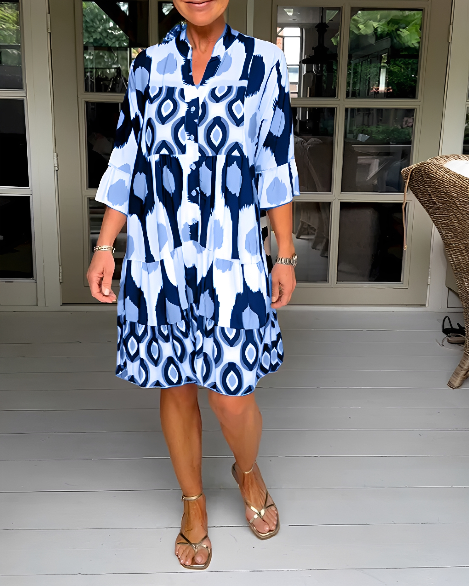 Faiza - Vestido Mini Suelto con Estilo