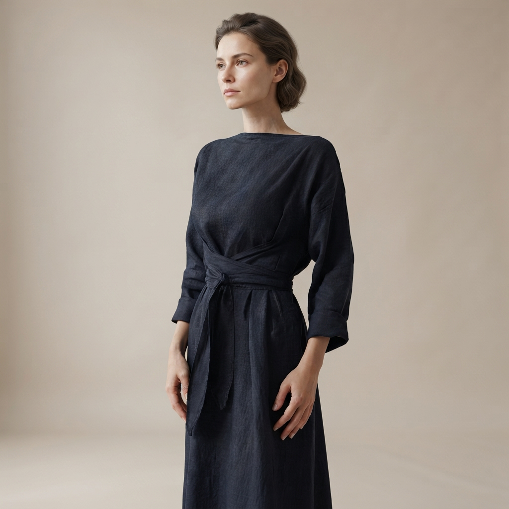 Ashlee - Vestido Maxi Ligero con Cordones y Corte Suelto