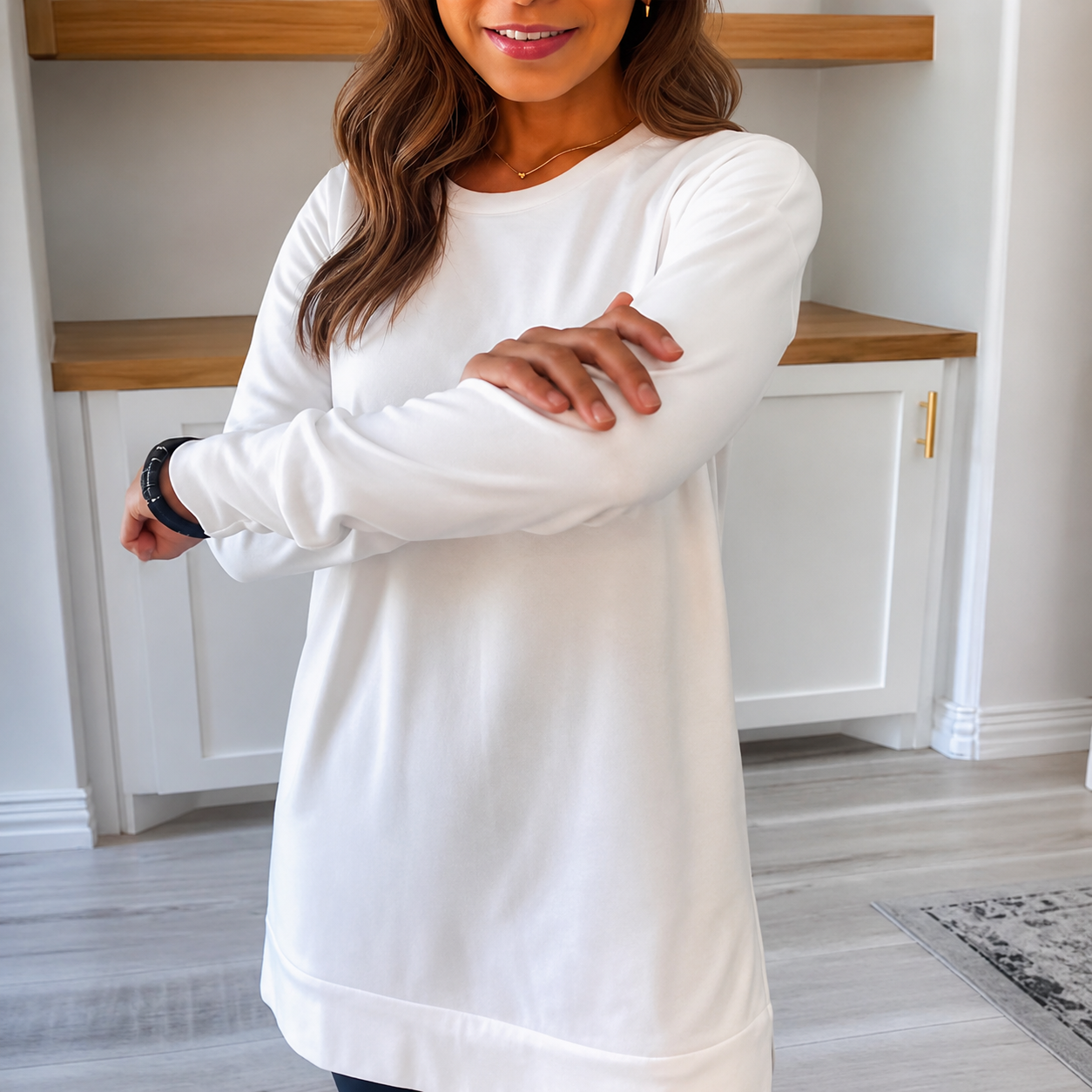 Magali - Camisa Elegante con Cuello Redondo