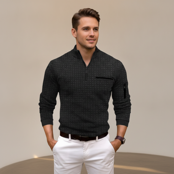 Andrey - Camisa con Media Cremallera Estilosa