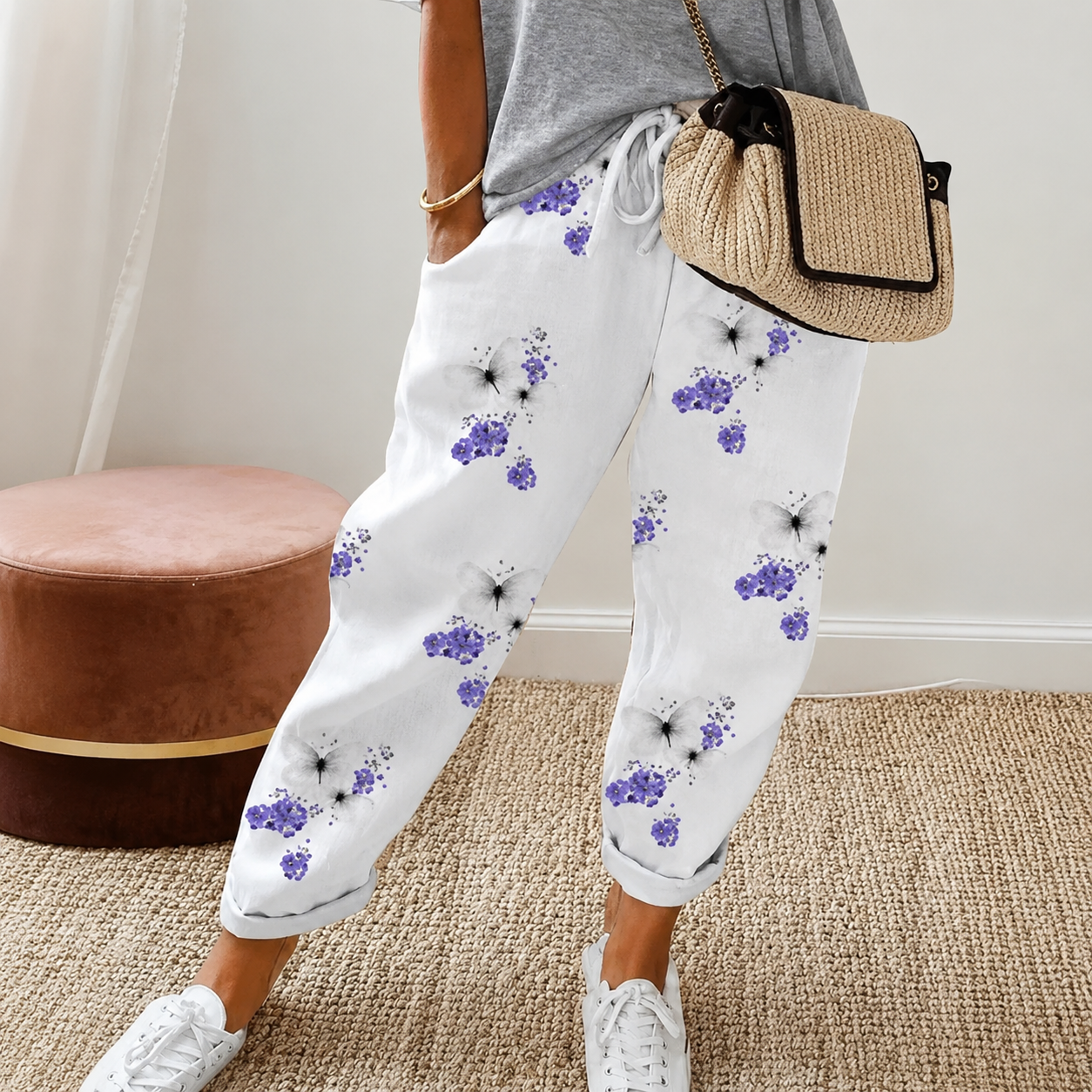 Chelease - Pantalones Casuales con Cordón
