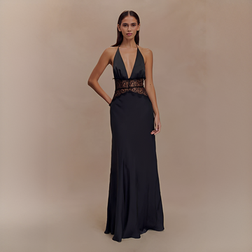 Velina - Vestido Elegante sin Costuras con Cuello Halter