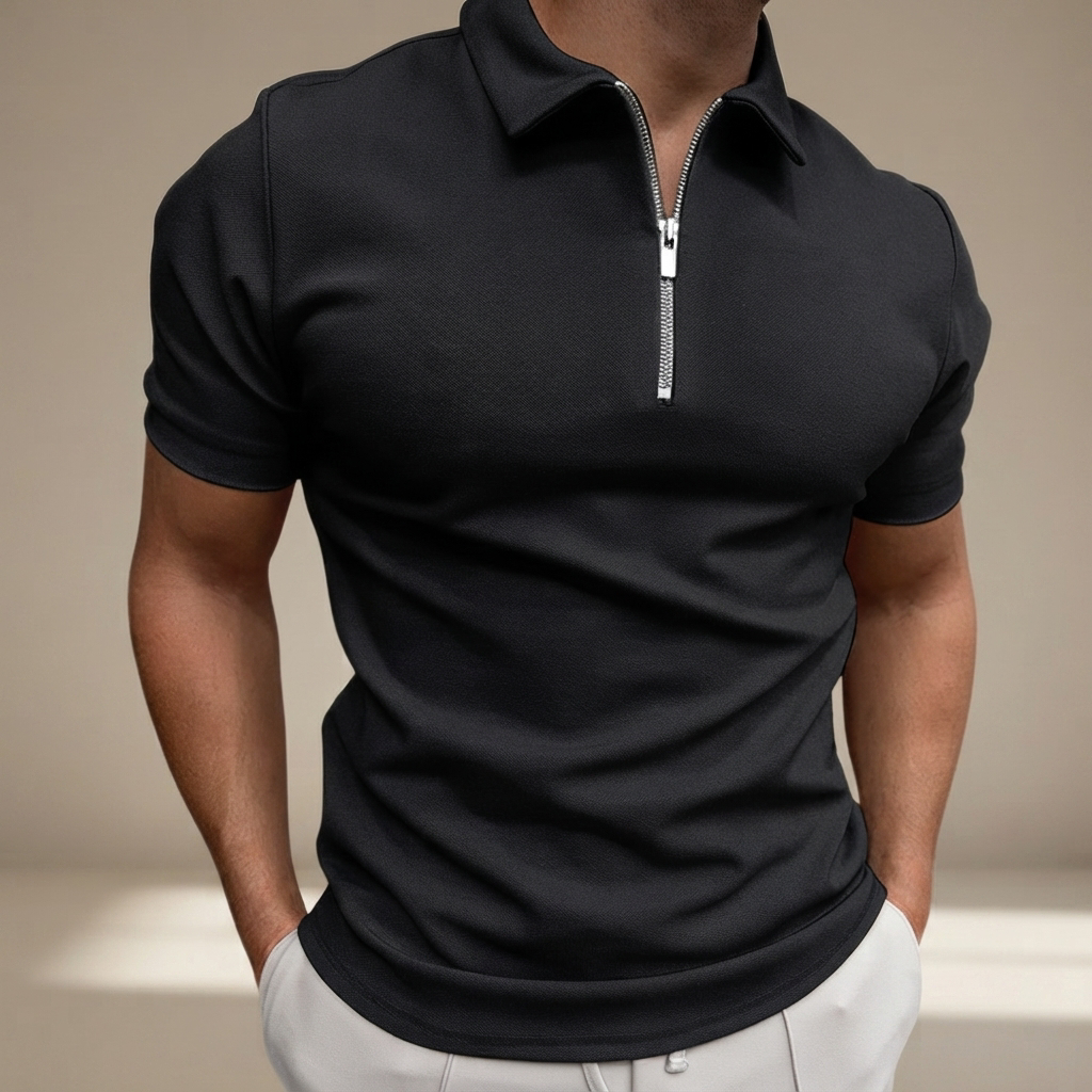 Kesean - Polo Casual con Media Cremallera