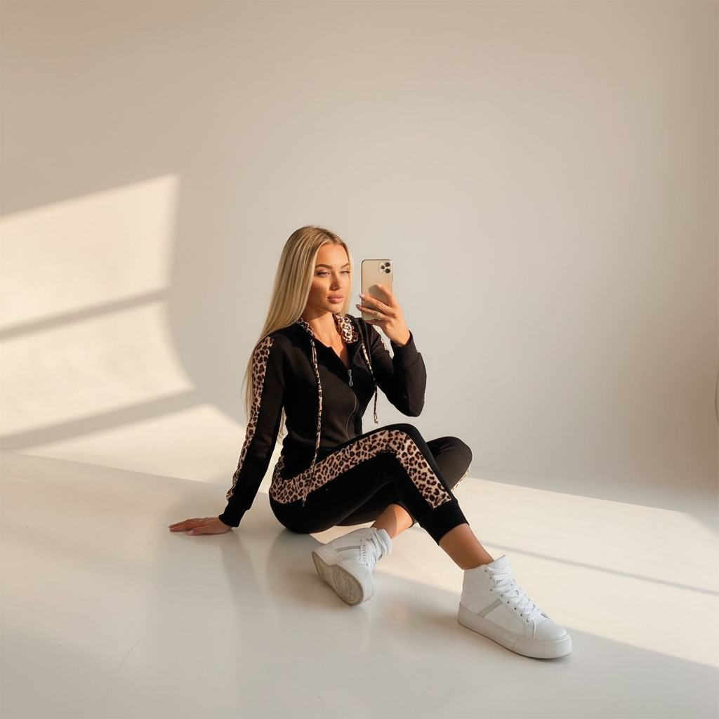 Krestell - Conjunto de Pantalones con Cremallera Estiloso