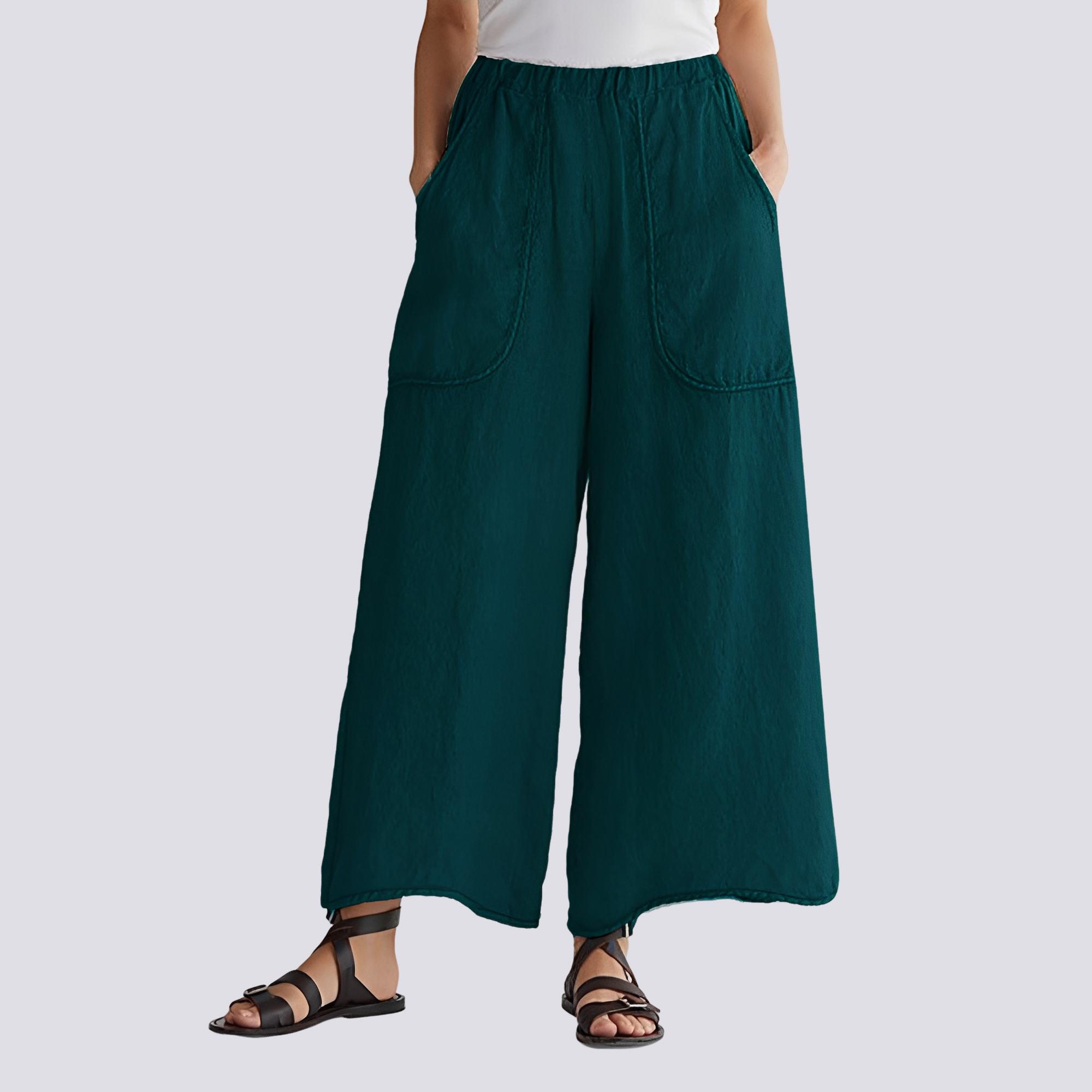 Angela - Pantalones casuales de pierna ancha para mujeres
