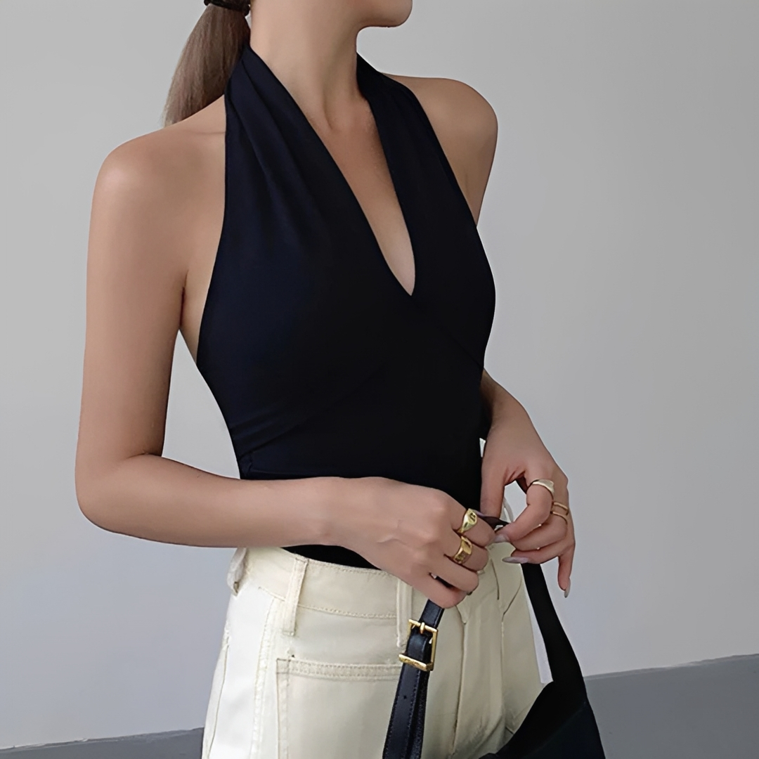 Reese - Top Halter sin Espalda Sofisticado