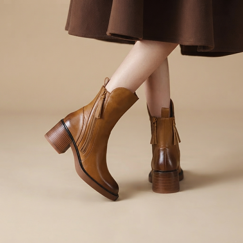 Jadonna - Botas Sofisticadas con Tacón y Cierre