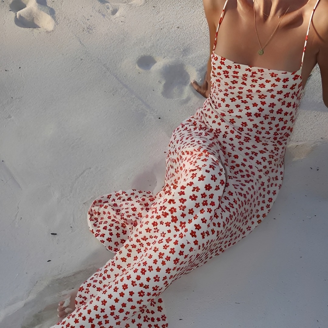 Emily - Vestido largo suelto con tirantes