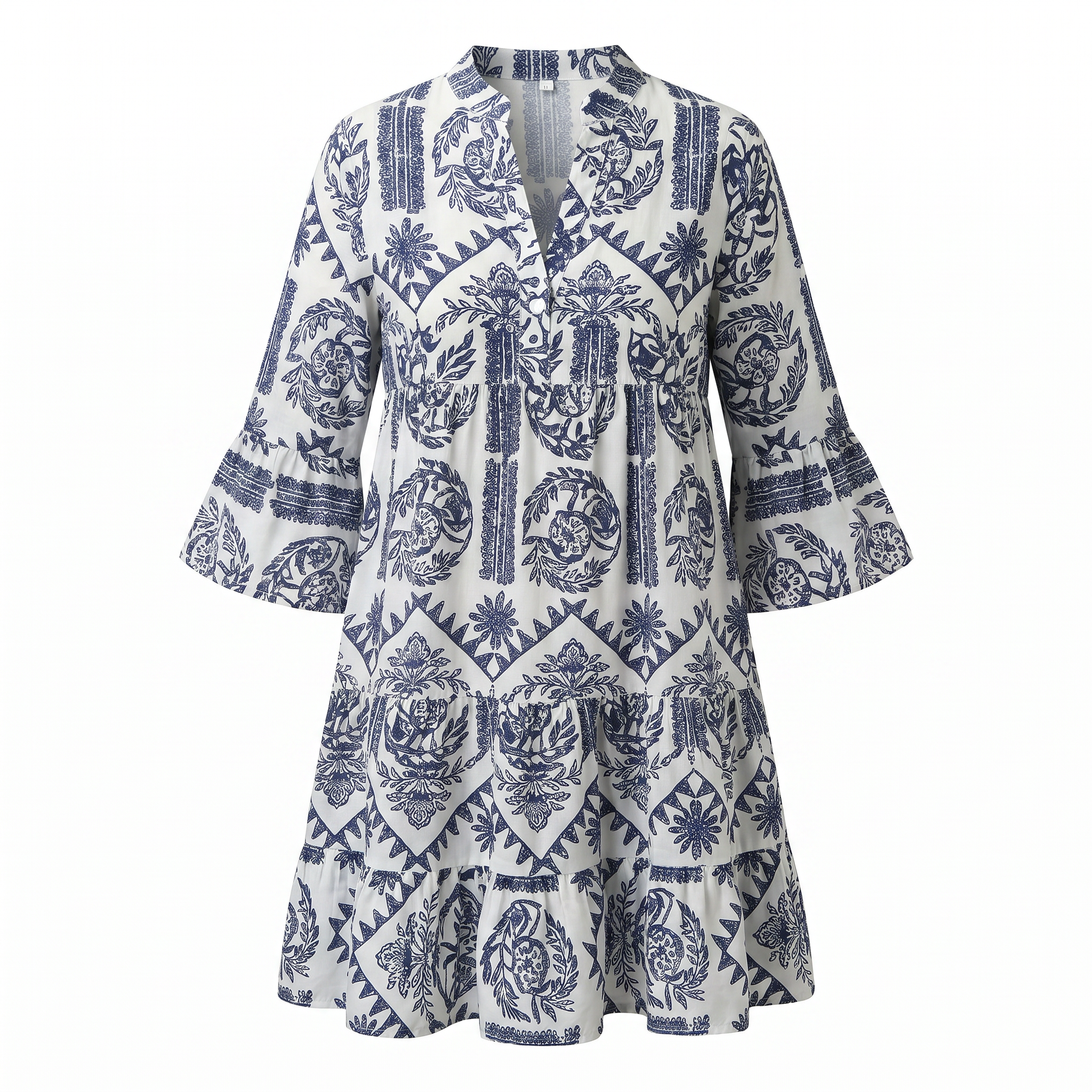 Krisella - Vestido Midi Estilo Bohemio