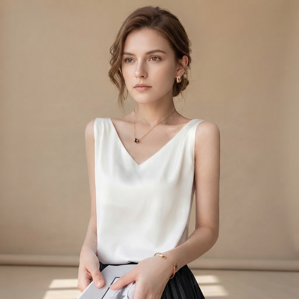 Trina - Top Elegante con Cuello en V
