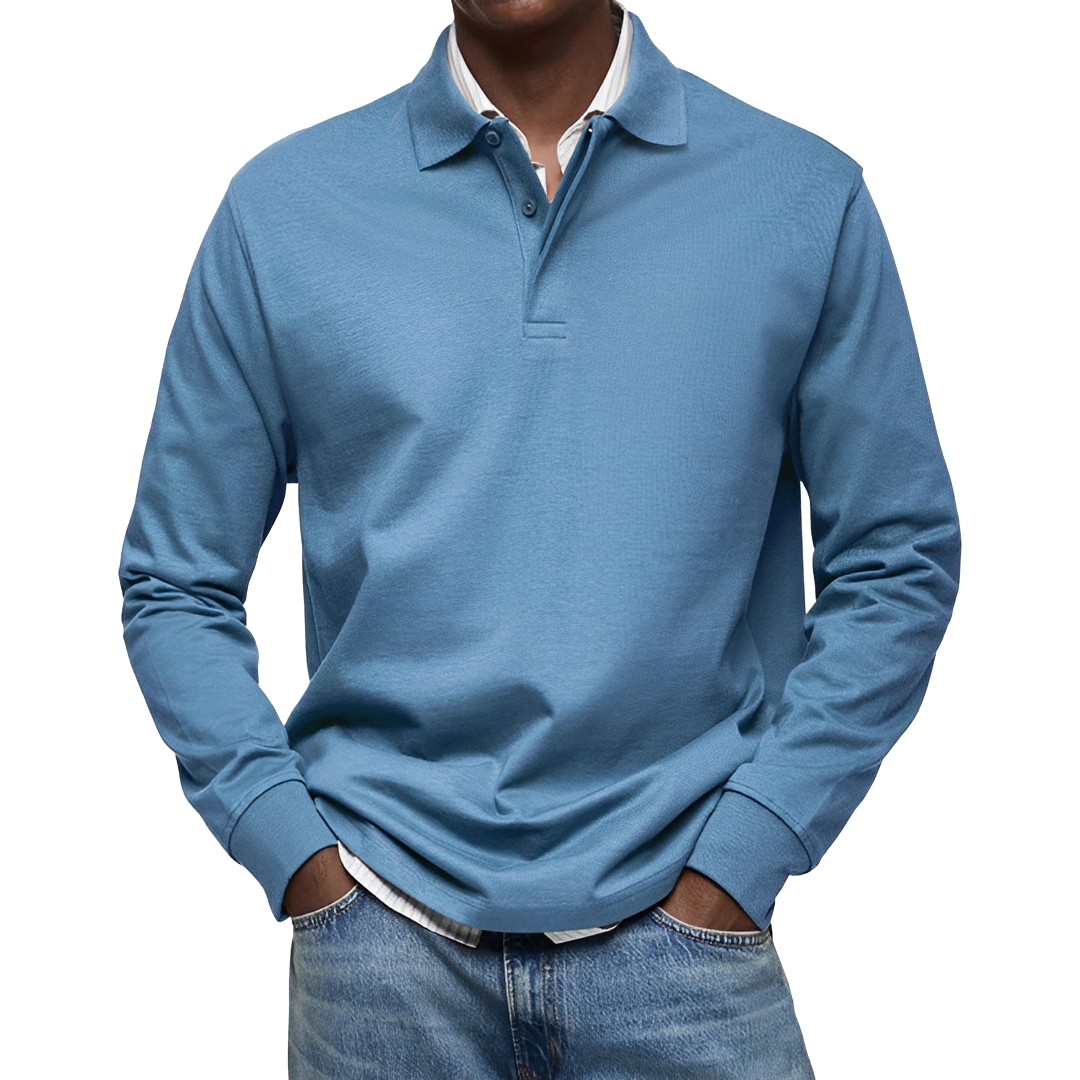 Argus - Polo con mangas largas para hombre