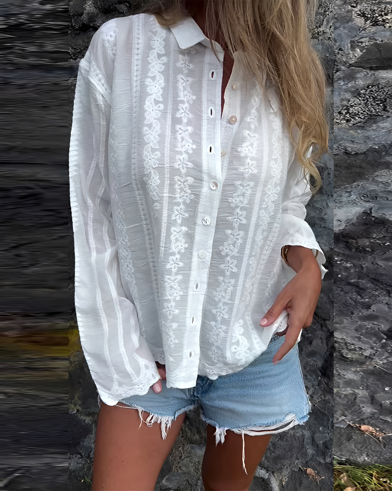 Sumayah - Camisa Bordada con Estilo