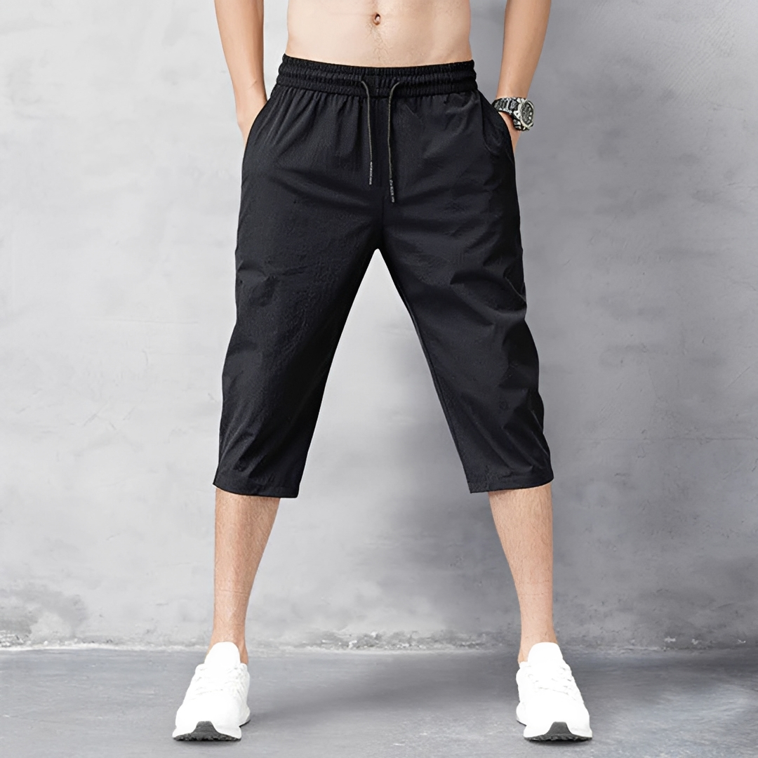 Dominick - Pantalones Cortos Casuales y Elásticos