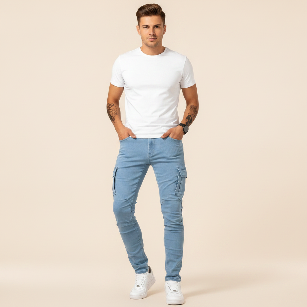 Zilton - Pantalones Cargo Ajustados Casuales
