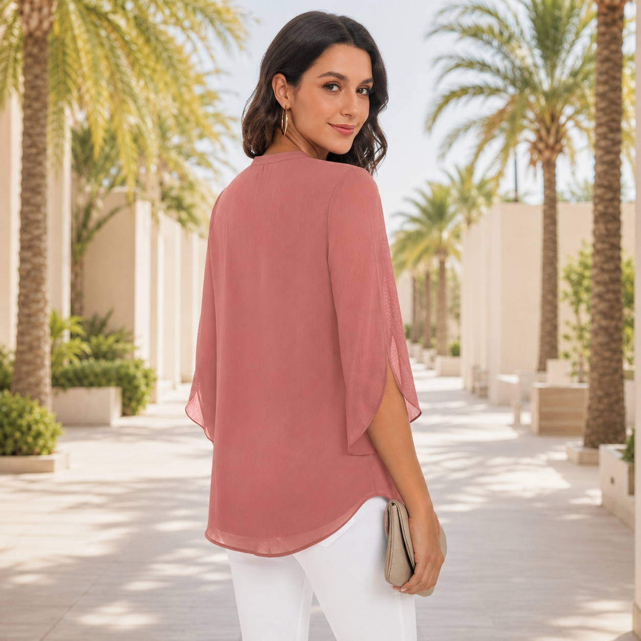Arsine - Blusa Elegante de Corte Suelto con Cuello en V