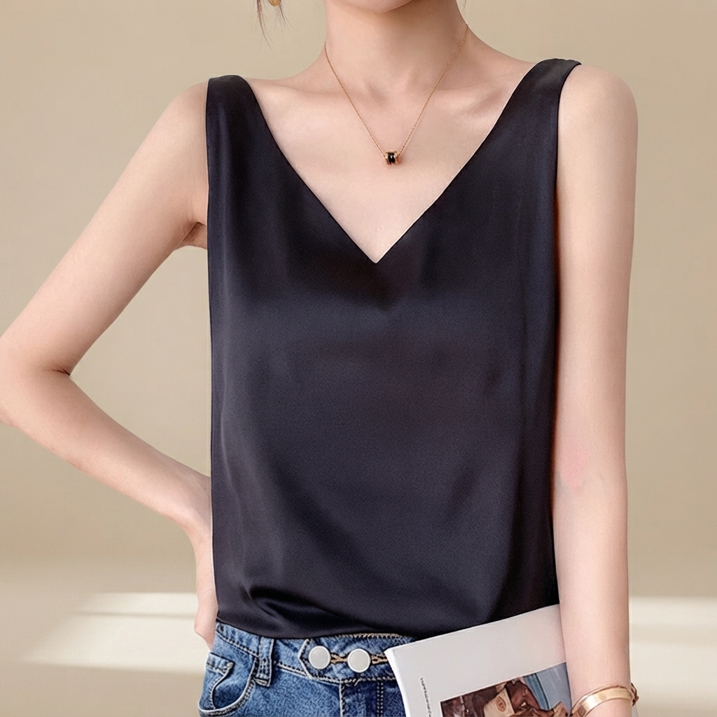 Trina - Top Elegante con Cuello en V
