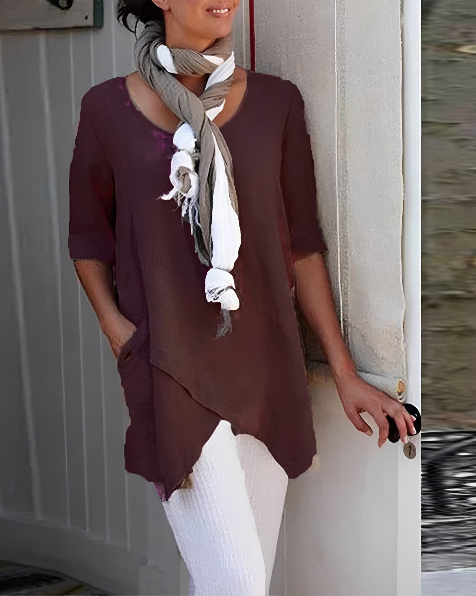 Marcia - Camiseta Estilosa con Cuello Redondo