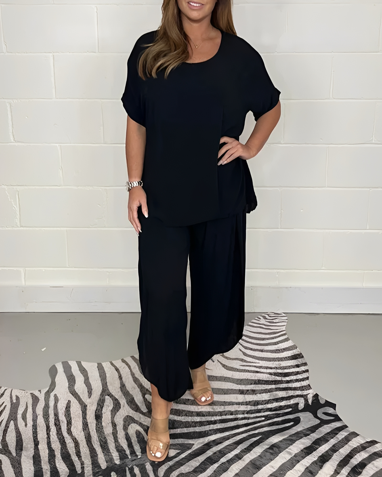 Verley - Conjunto Casual de Pantalones de Corte Suelto