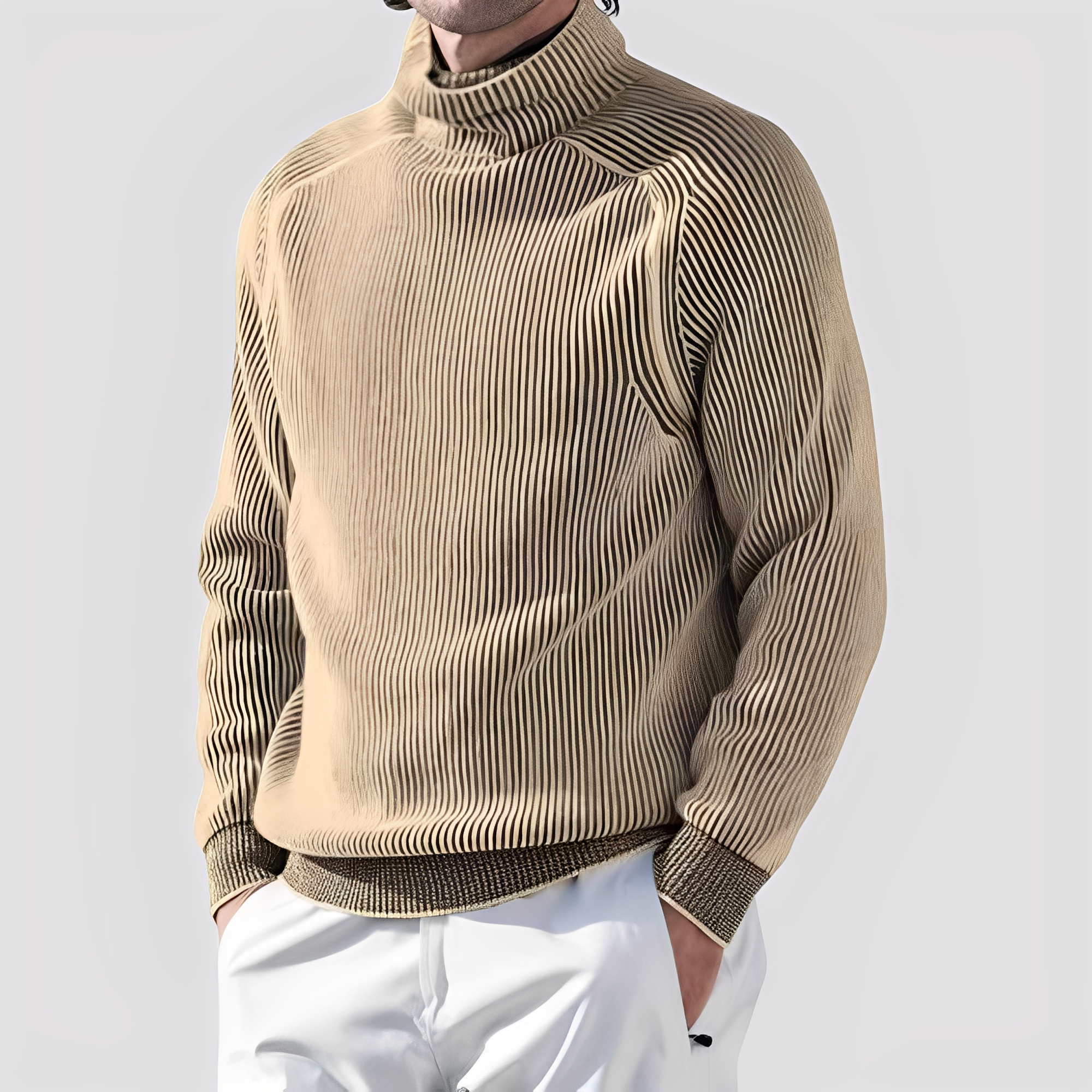 Chadwick - Jersey de cuello alto cómodo