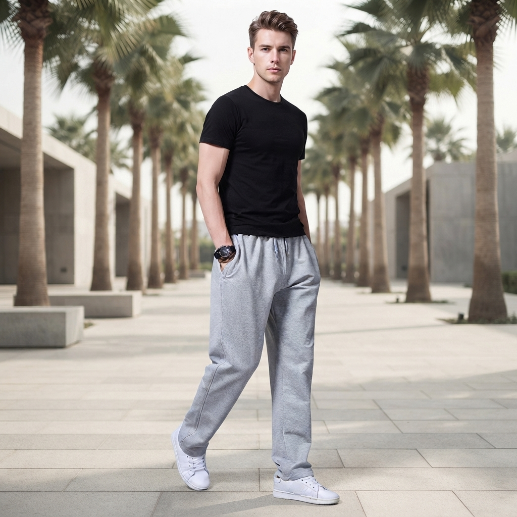 Aldrine - Pantalones Casuales de Ajuste Amplio