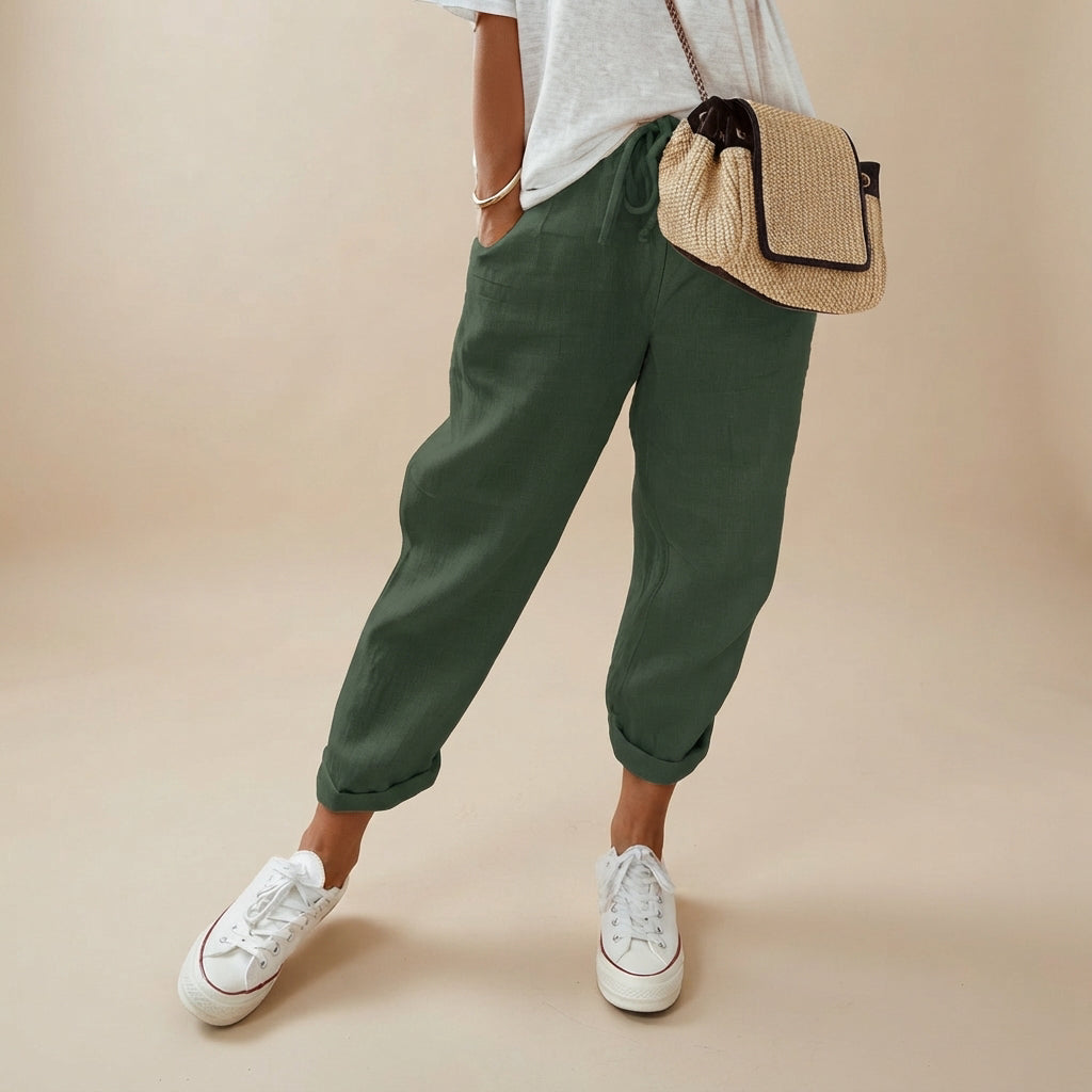 Elwyn - Pantalones Transpirables con Cintura Elástica