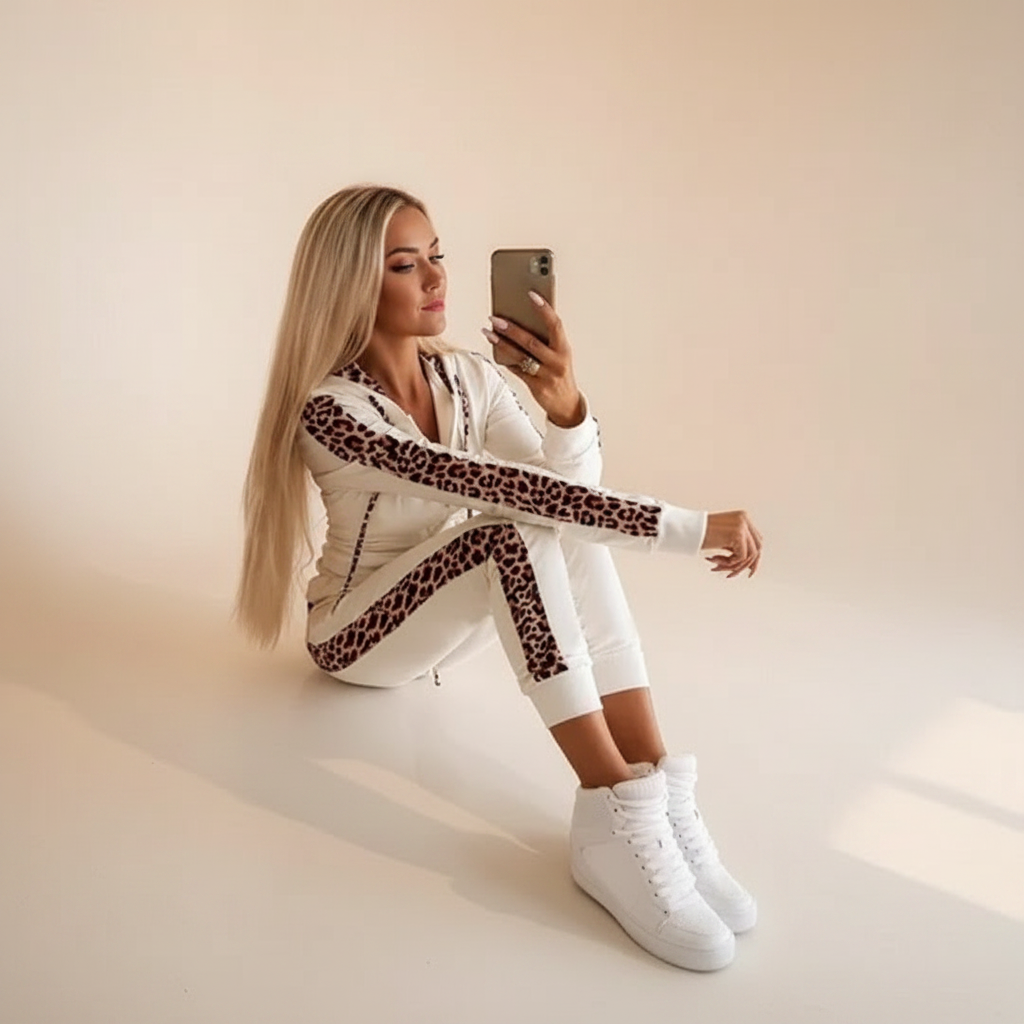 Krestell - Conjunto de Pantalones con Cremallera Estiloso