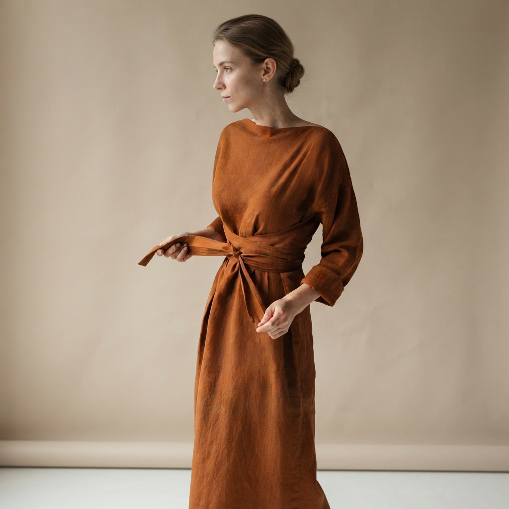 Ashlee - Vestido Maxi Ligero con Cordones y Corte Suelto