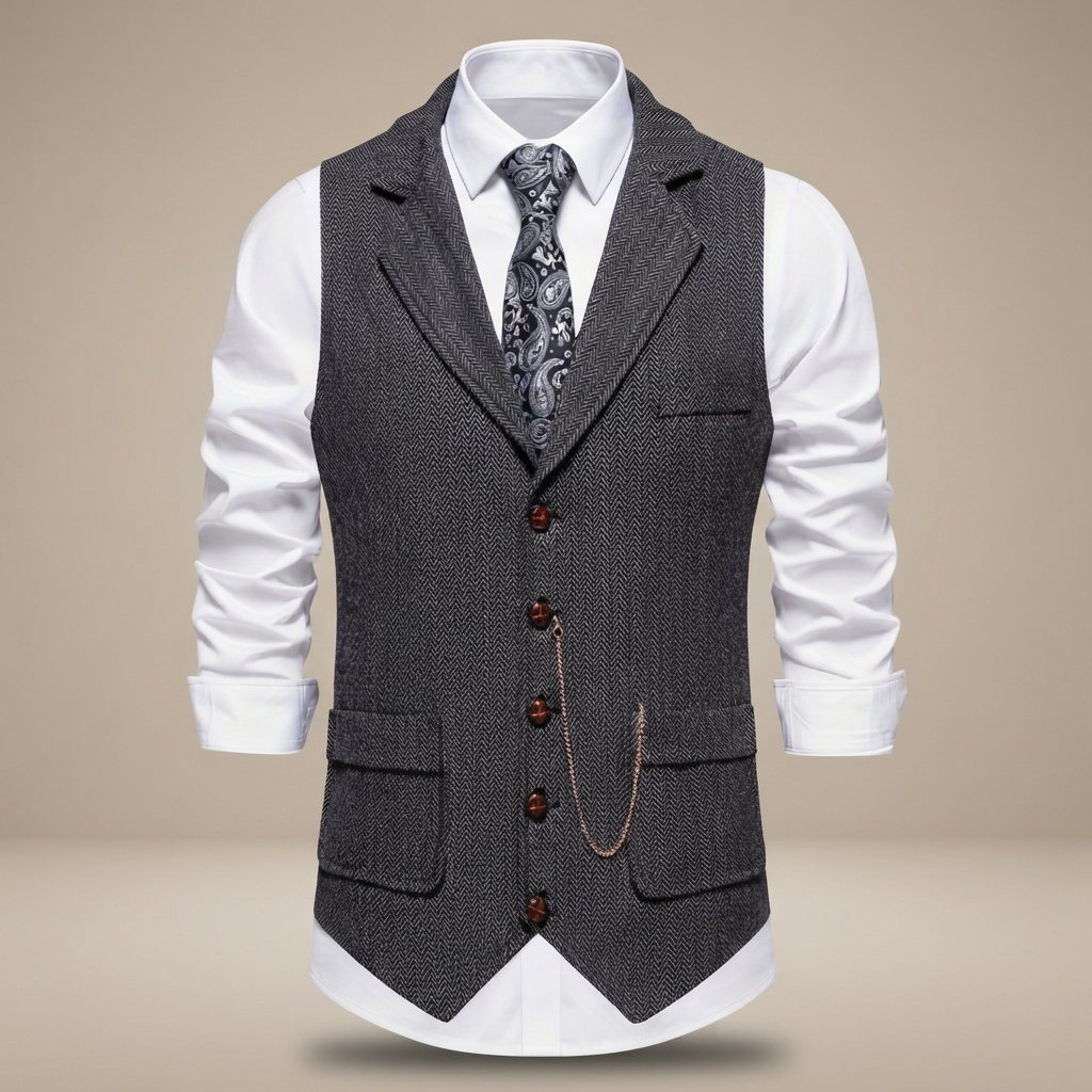 Clayton - Chaleco Retro Casual